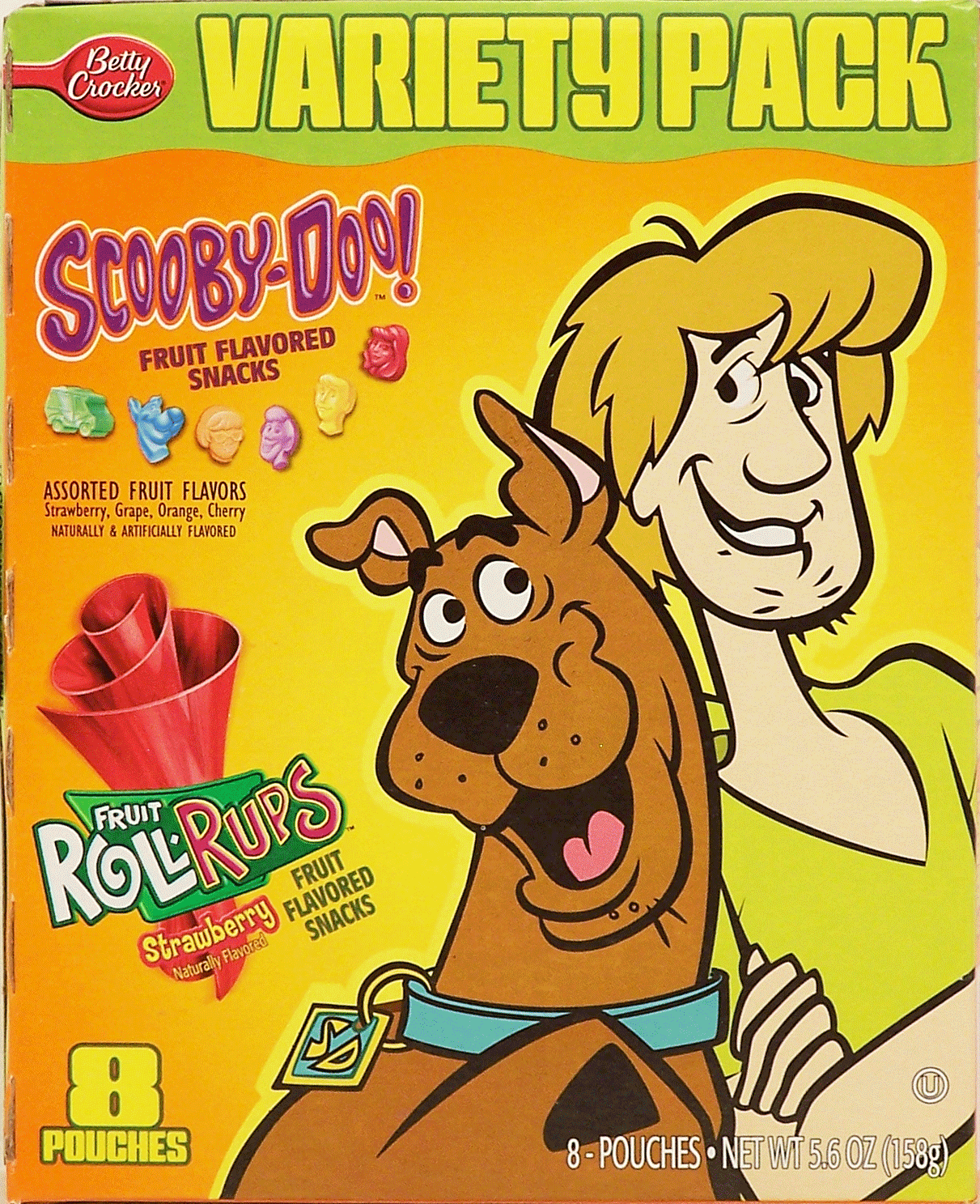 Betty Crocker&nbsp;Scooby-Doo!&nbsp;fruit flavored snacks, strawberry, 8 pouches Full-Size Picture